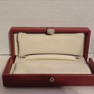 Pottery Barn Mckenna Red and Cream Travel Jewelry Box New Rare